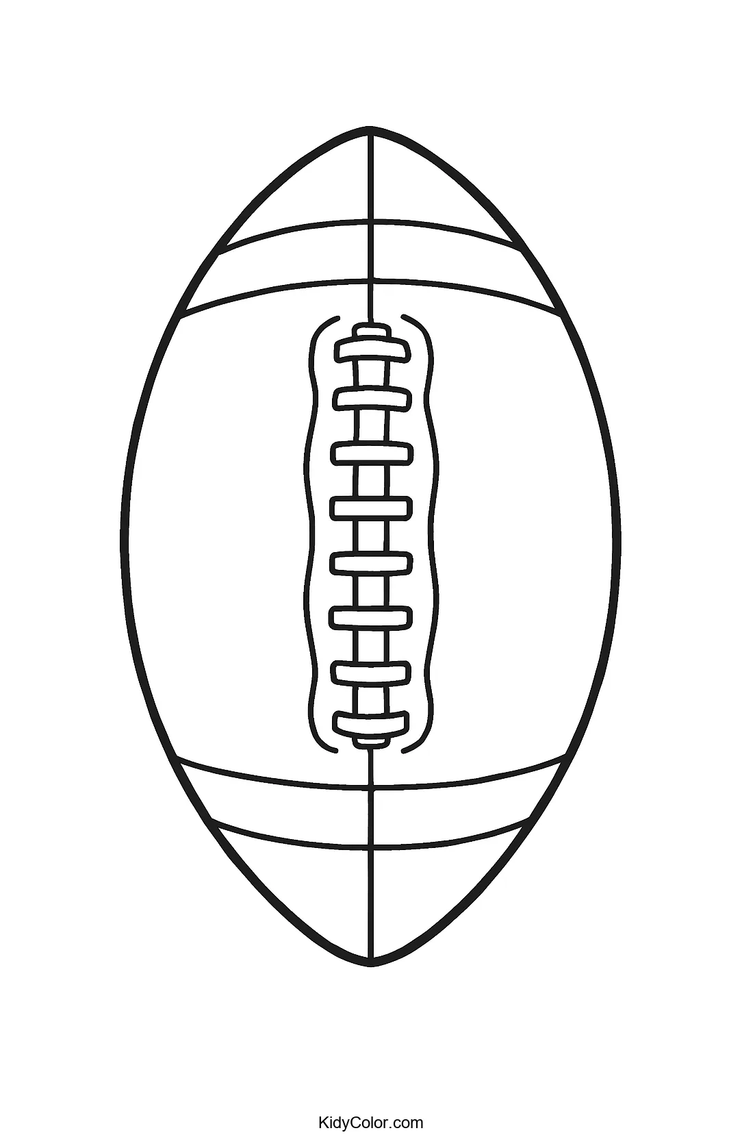 Line drawing of an American football game scene for coloring