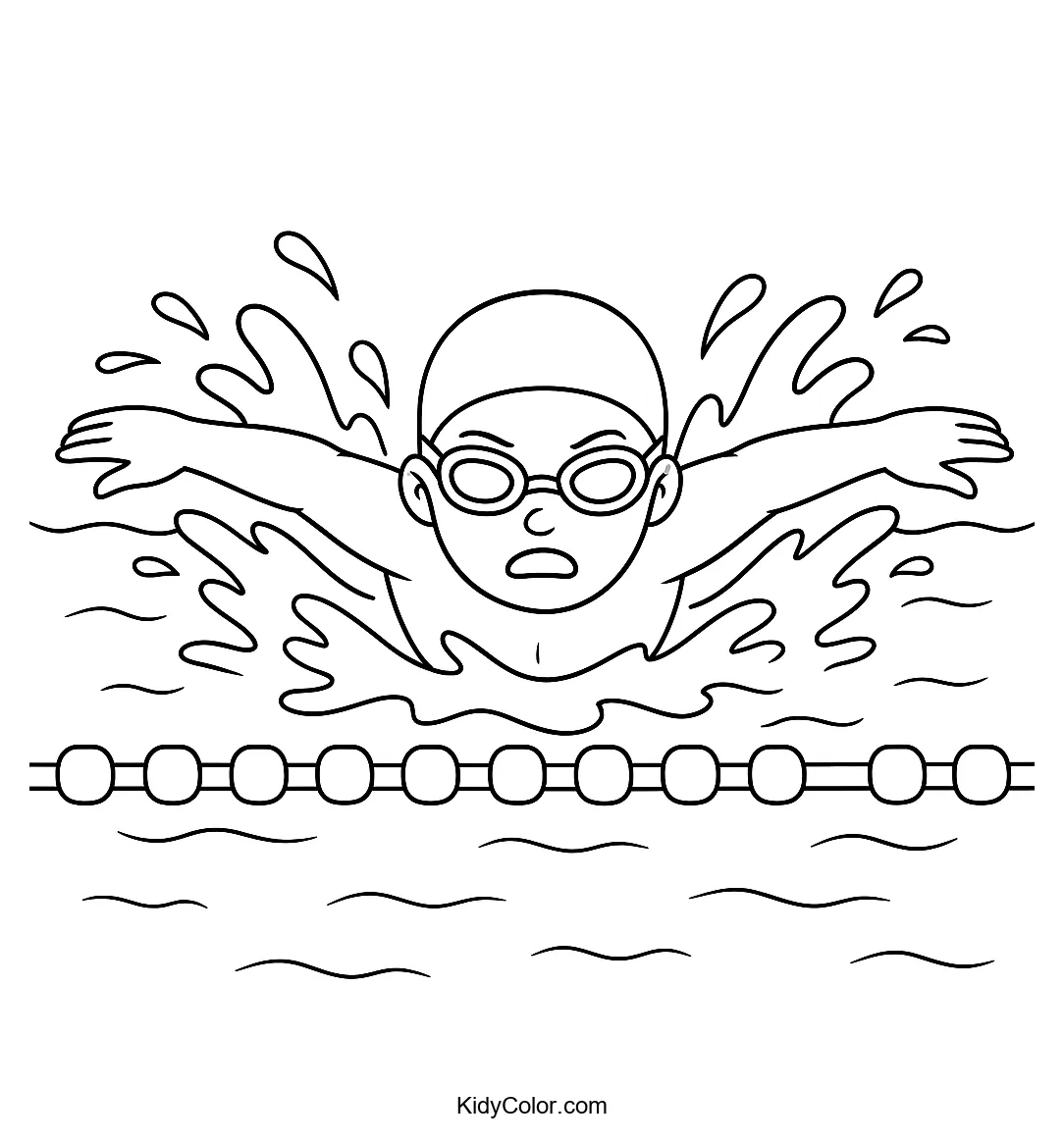 Coloring page of a butterfly in flight