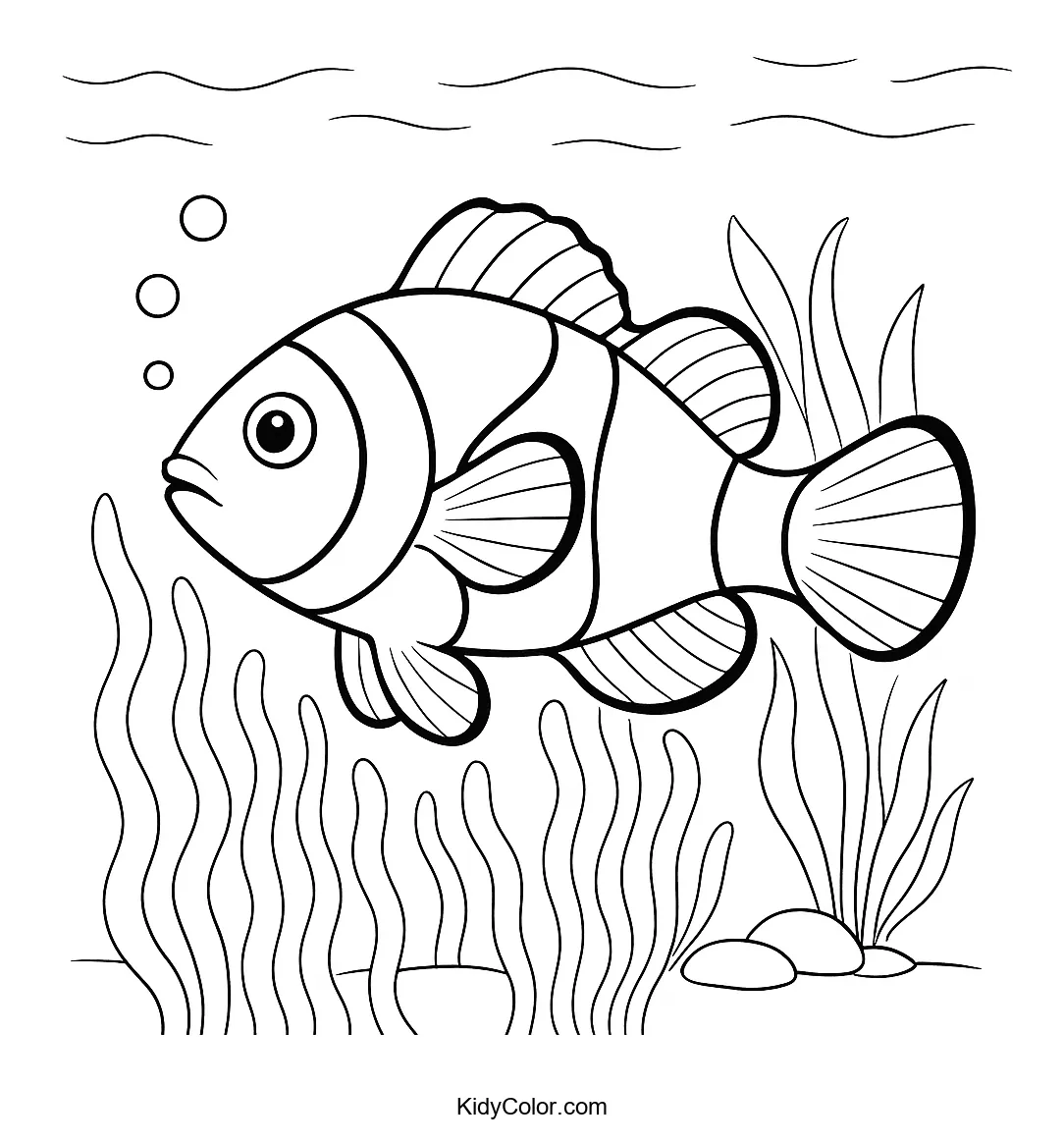 Clownfish with sea anemone tentacles