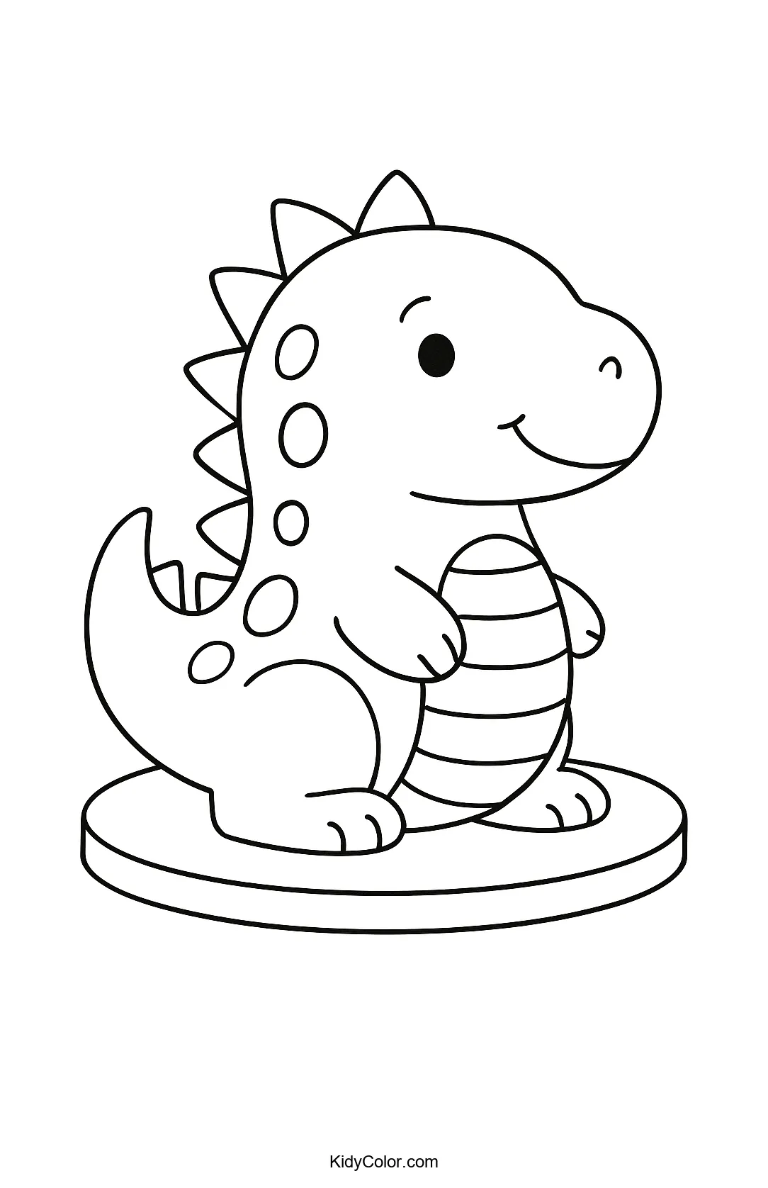 Dinosaur cake design for coloring