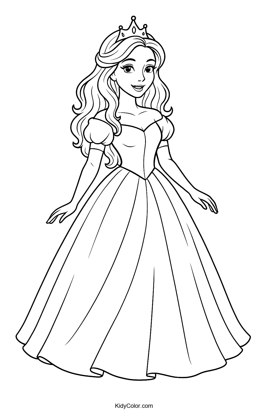 Image of a fairytale princess in an elegant gown