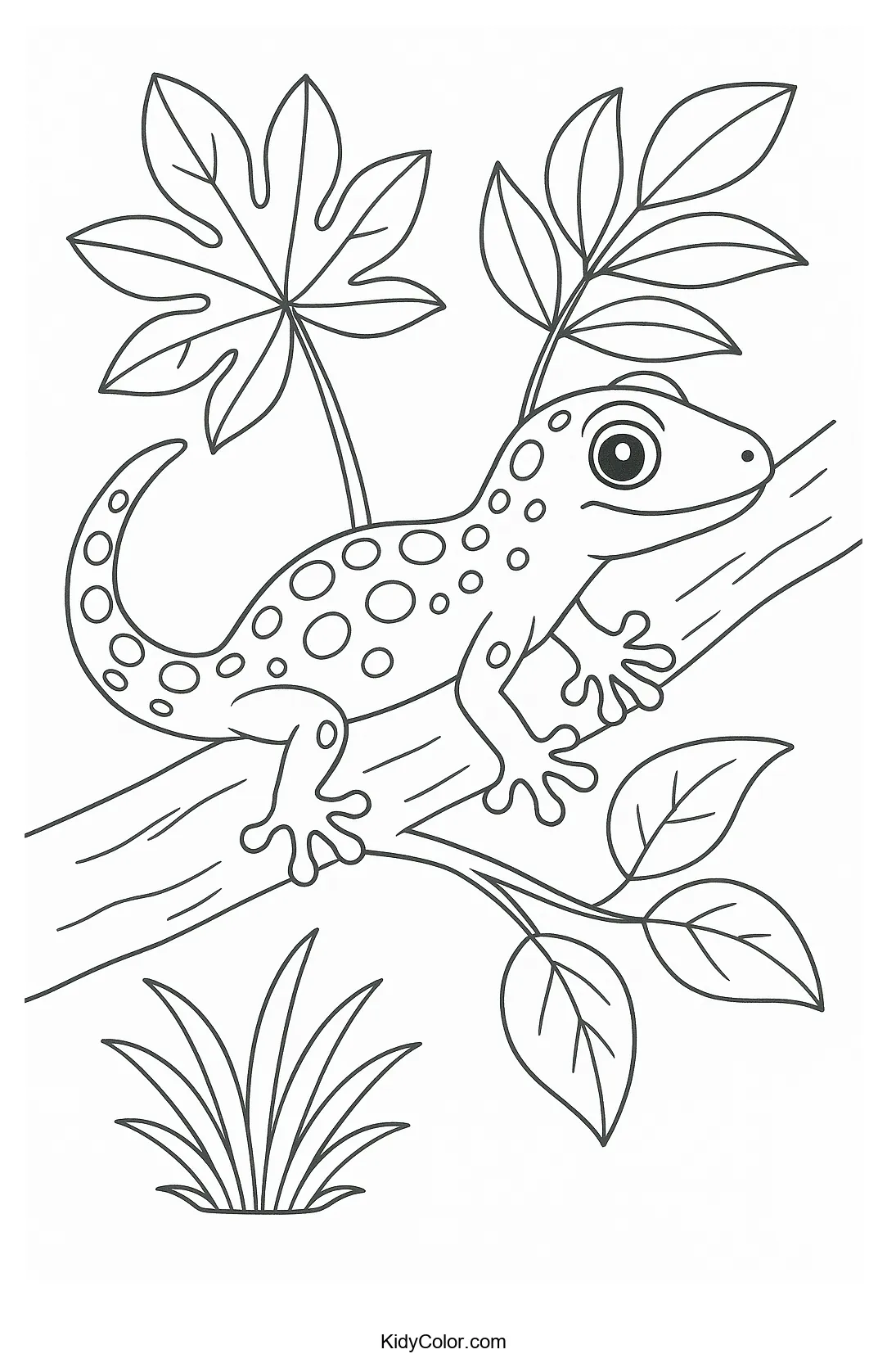 Gecko on a tropical branch