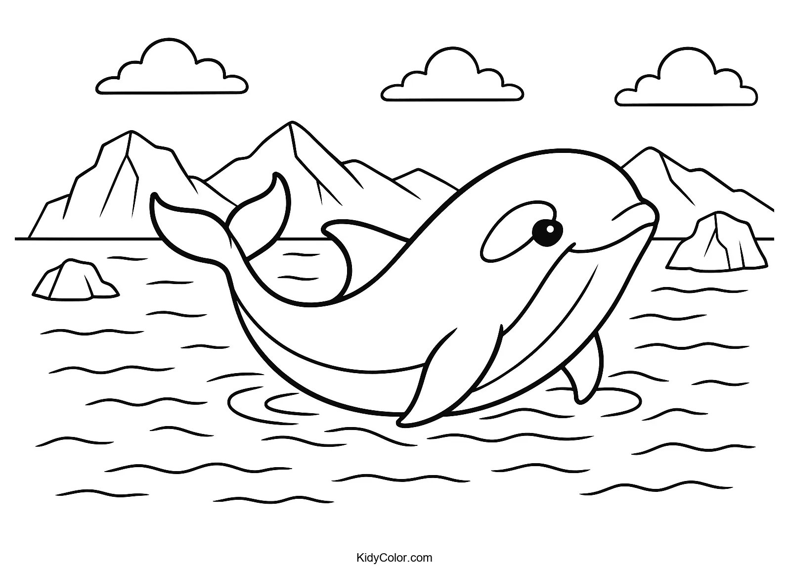 Orca swimming in Arctic waters