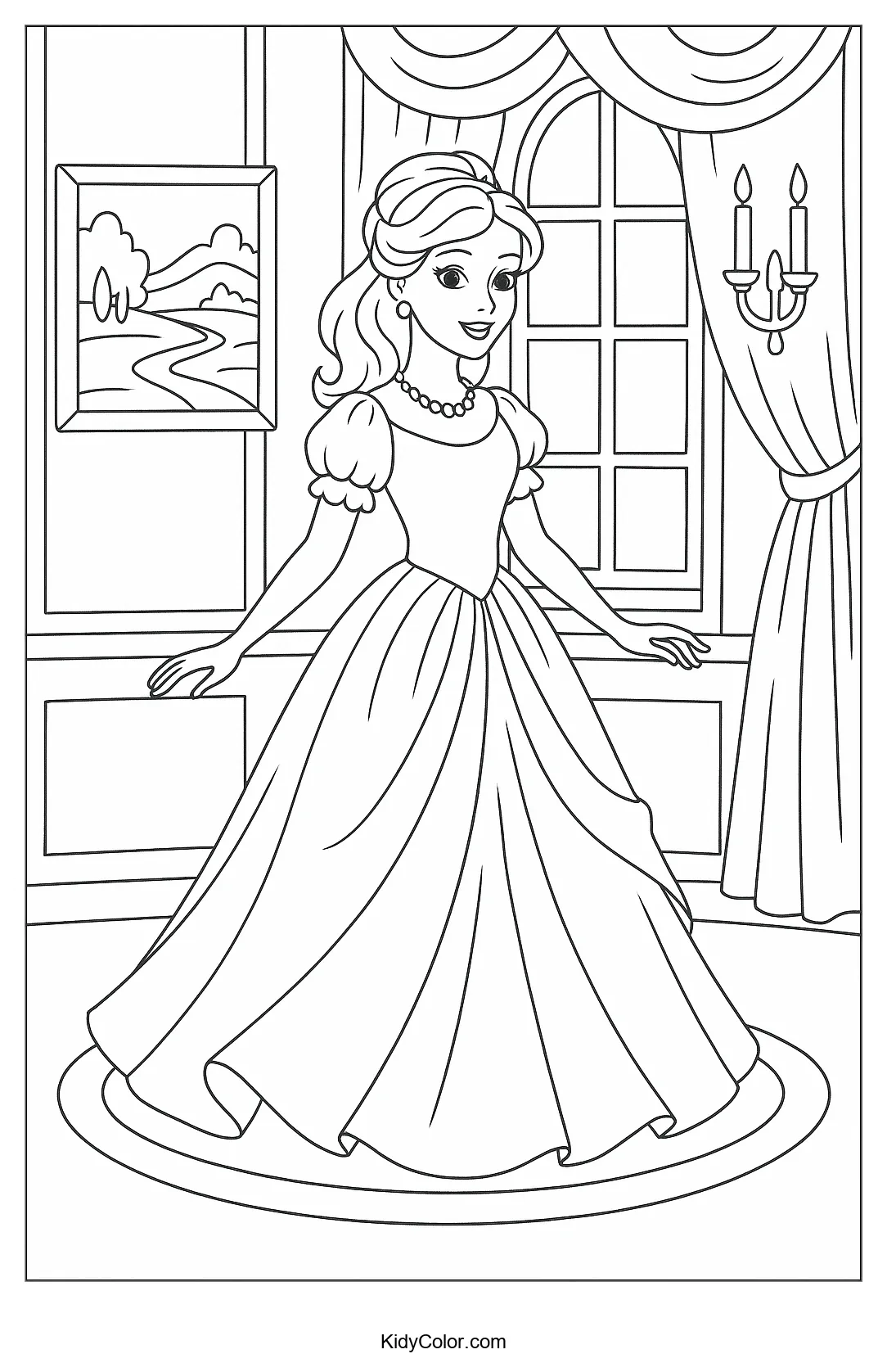 Princess in an elegant gown
