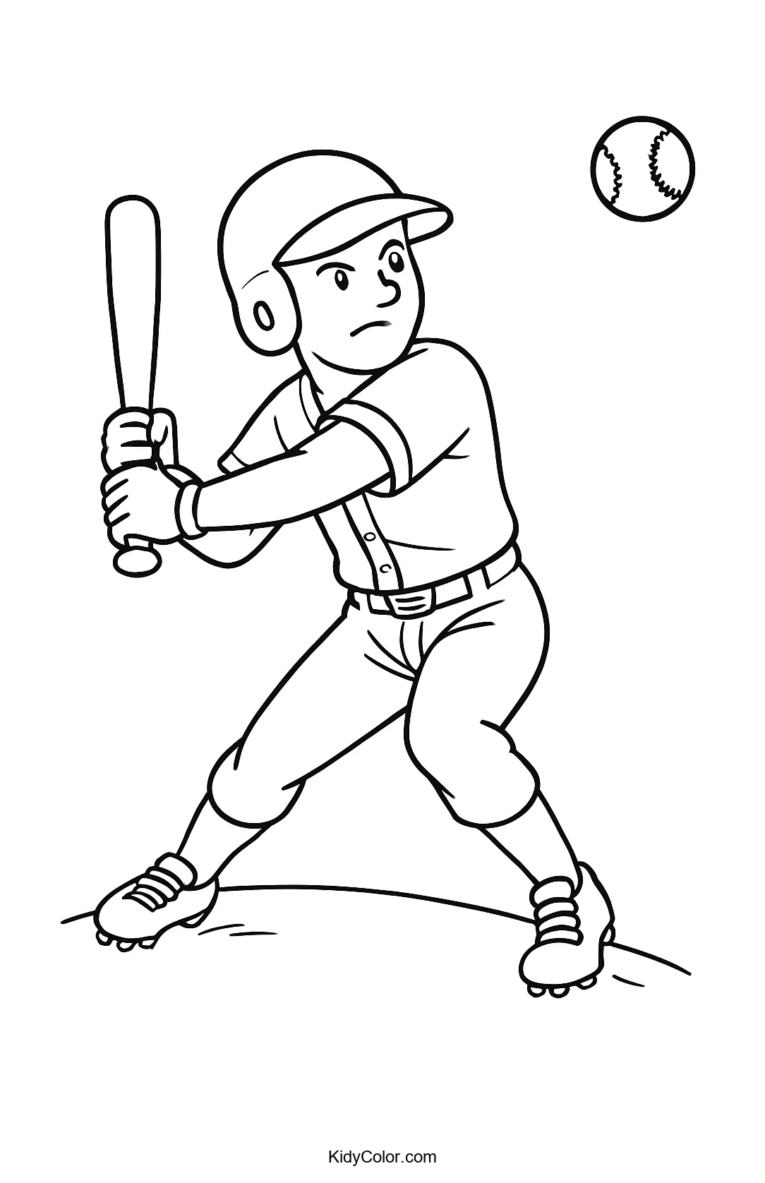 Monkey swinging from a tree branch coloring page.