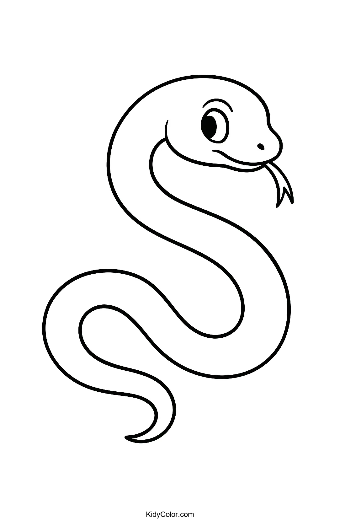 Outline of the letter S shaped like a snake
