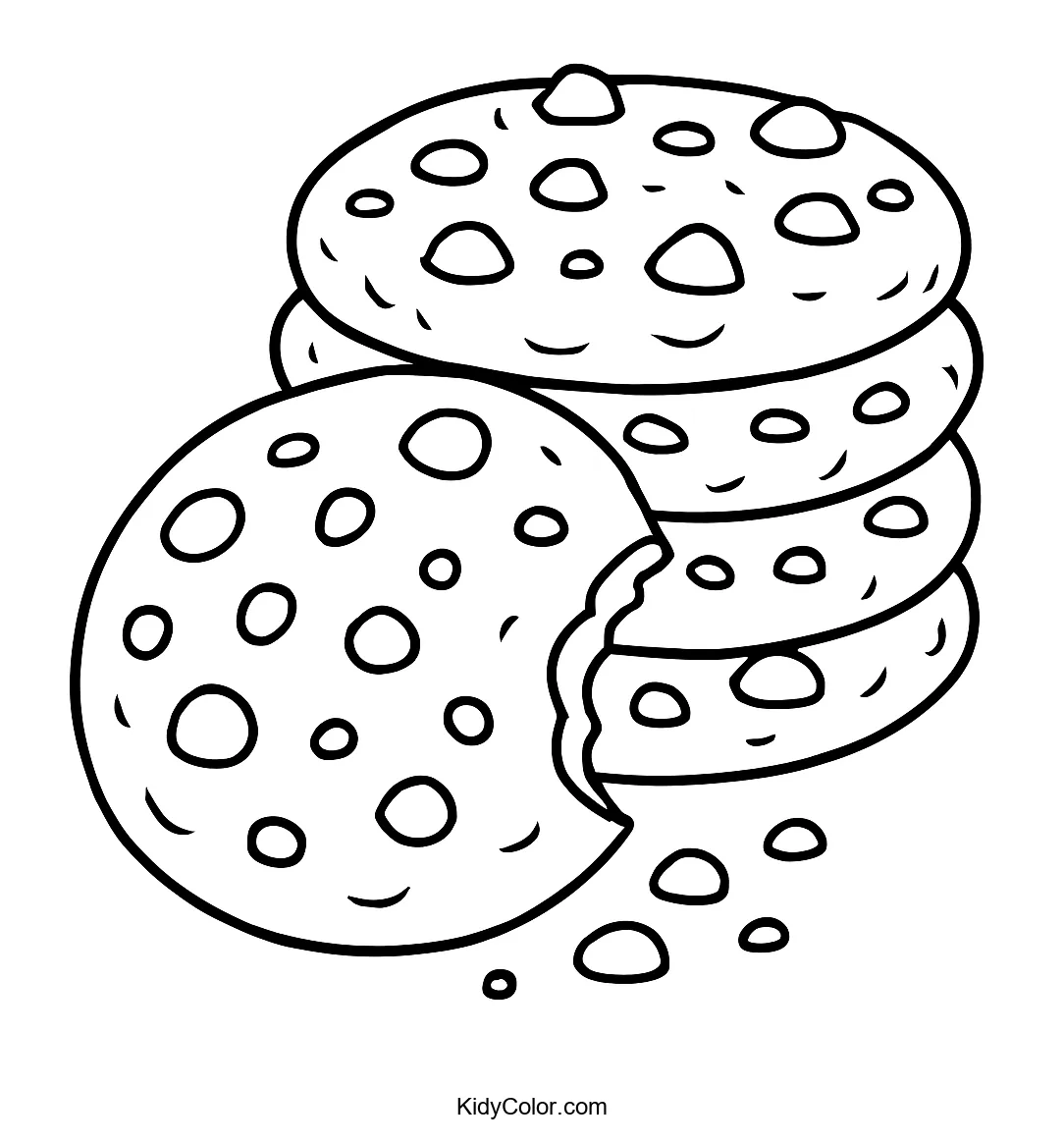 Stack of chocolate chip cookies