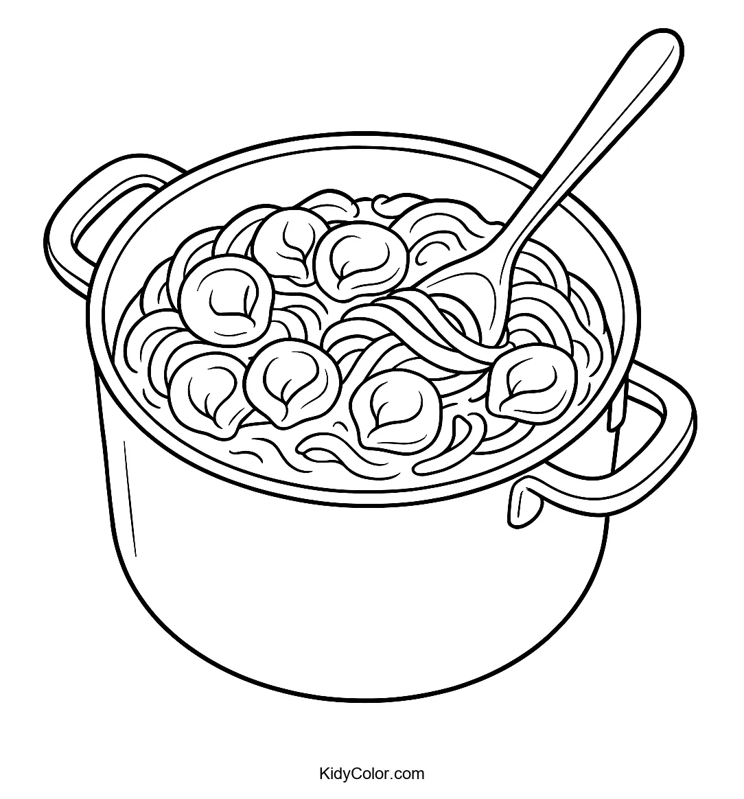 Stirring Tortellini In A Pot