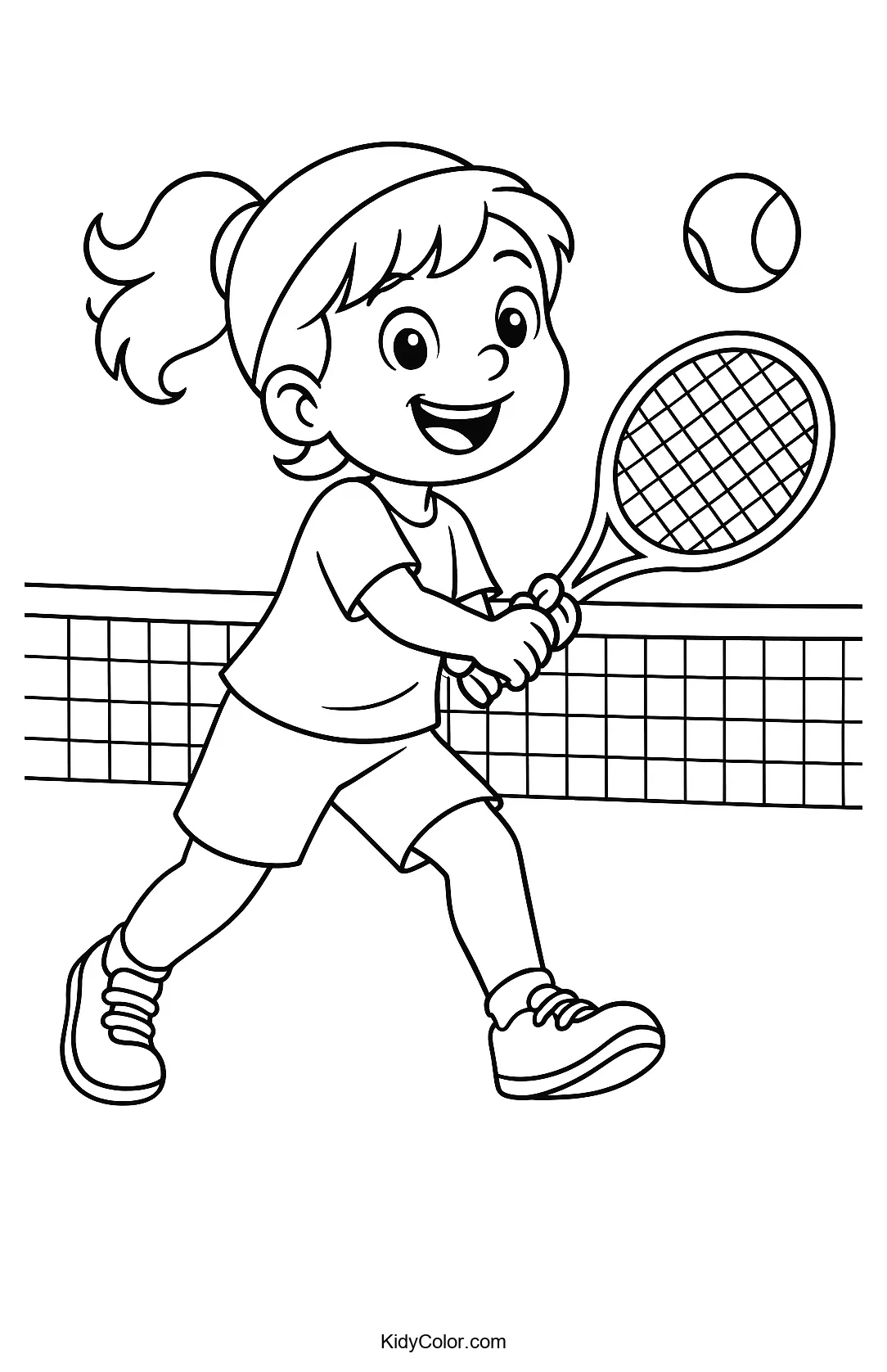 Tennis player practicing shots