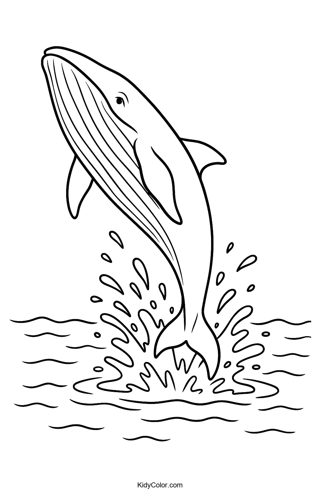 Whale breaching the ocean surface