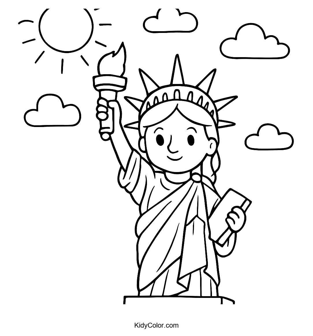 Statue of Liberty on a sunny day
