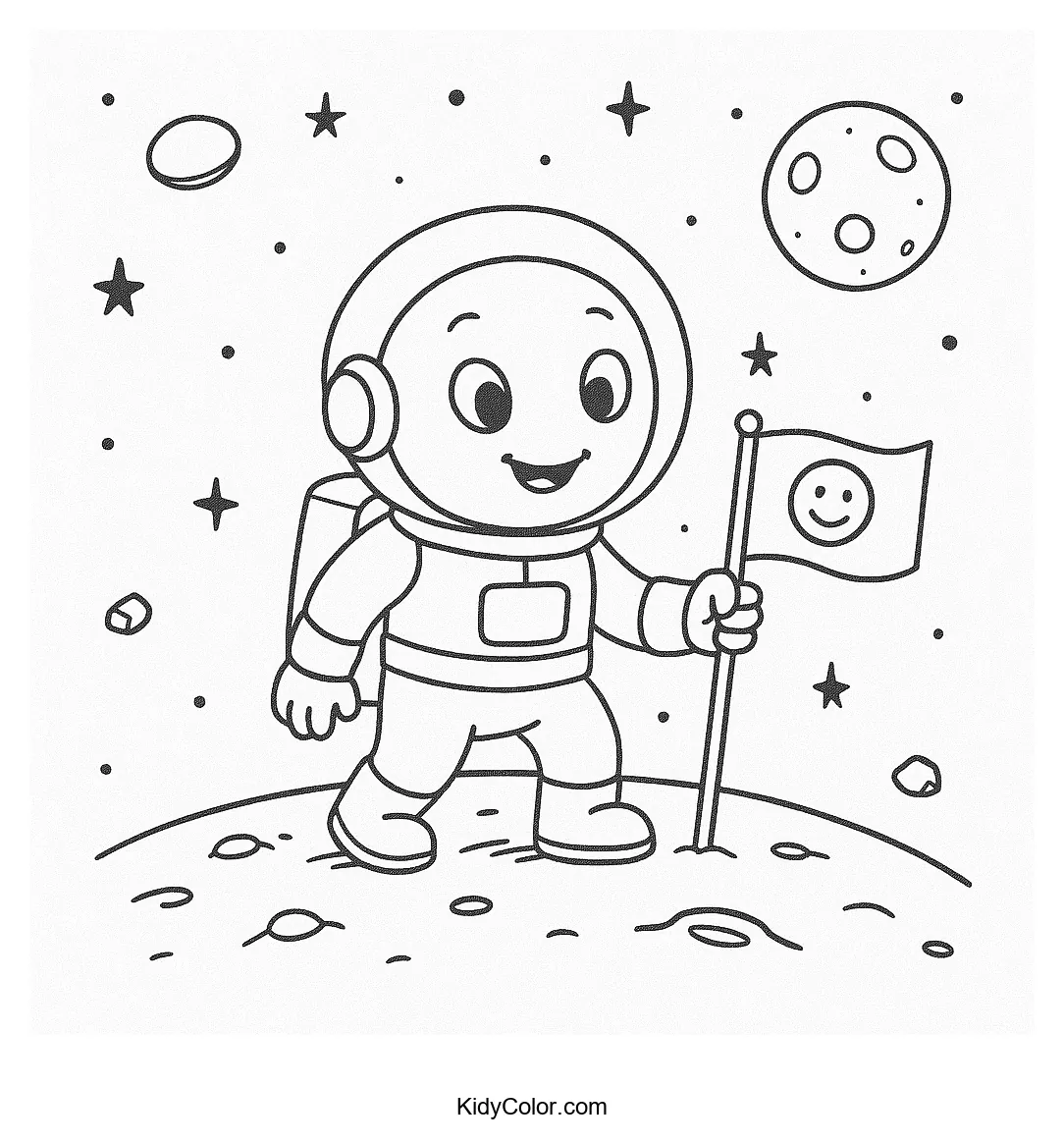 Alien astronaut on a new planet