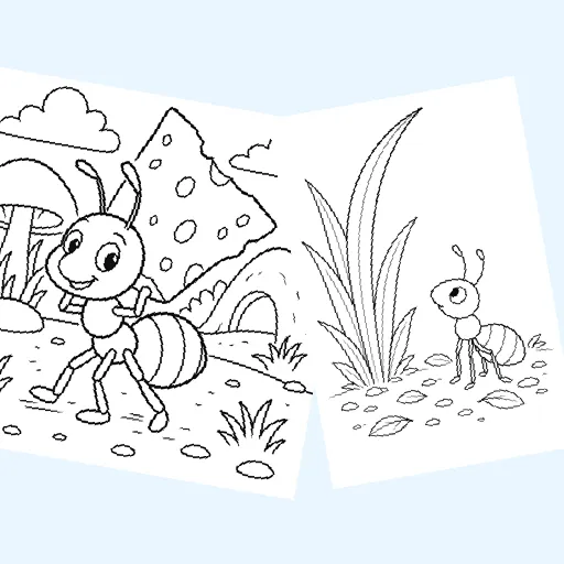 Free ants coloring pages for kids