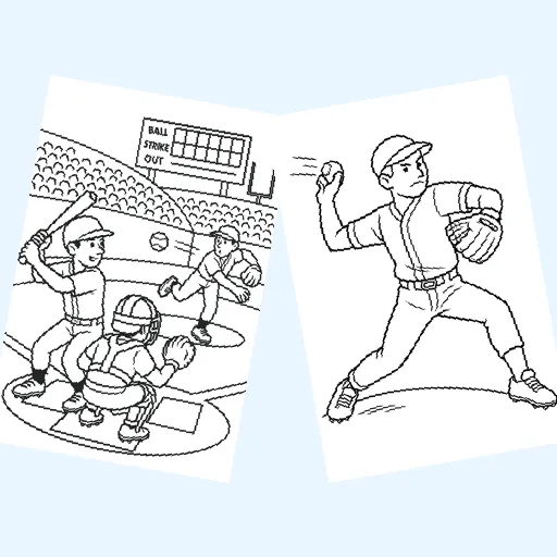 Free baseball coloring pages for kids