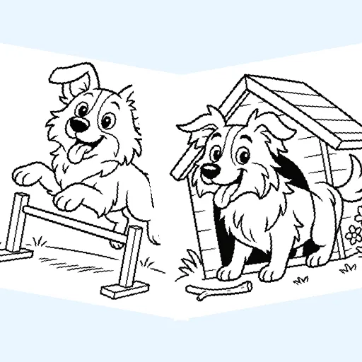 Free border collie coloring pages for kids