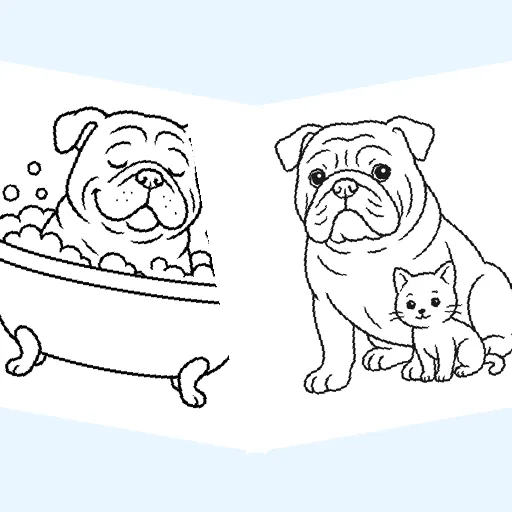 Free bulldog coloring pages for kids