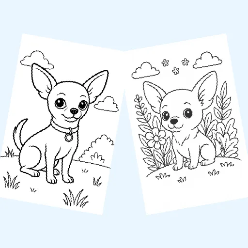 Free chihuahua coloring pages for kids