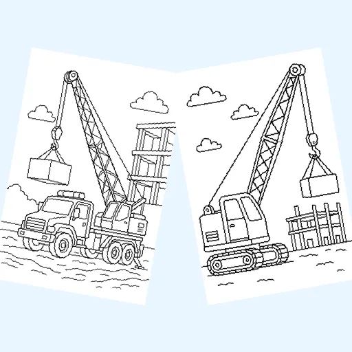 Free cranes coloring pages for kids