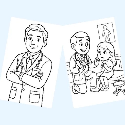 Free doctors coloring pages for kids