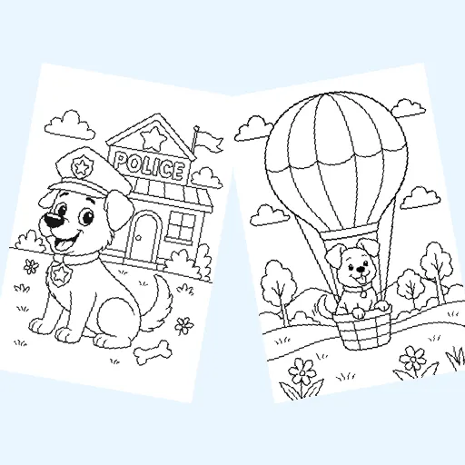 Free dogs coloring pages for kids