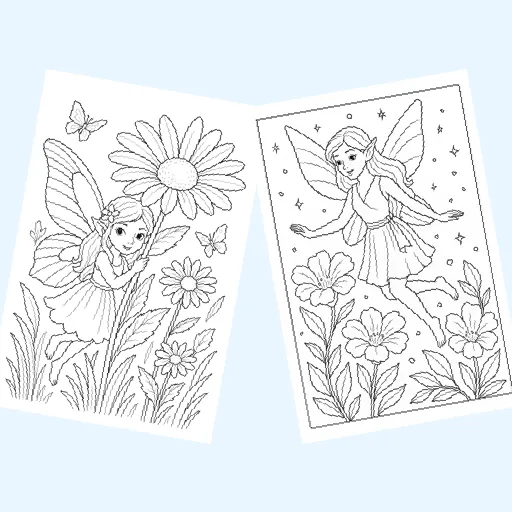 Free fairies coloring pages for kids