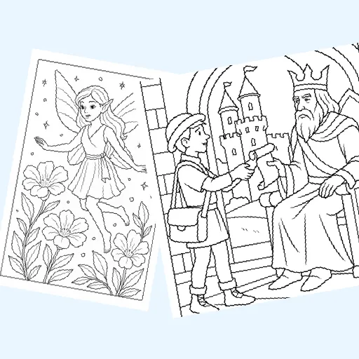 Free fairy tales coloring pages for kids