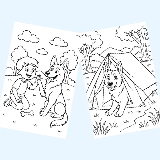 Free german shepherd coloring pages for kids