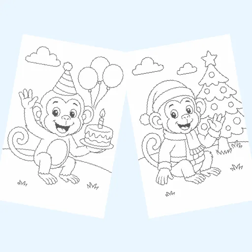 Free jungle animals coloring pages for kids