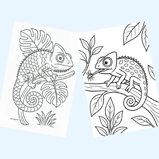 Free lizards coloring pages for kids