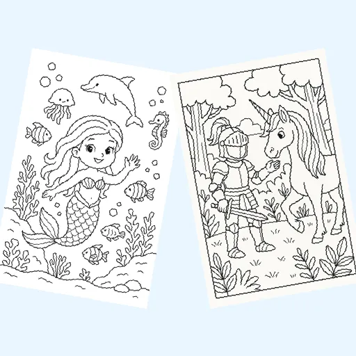 Free mythical creatures coloring pages for kids