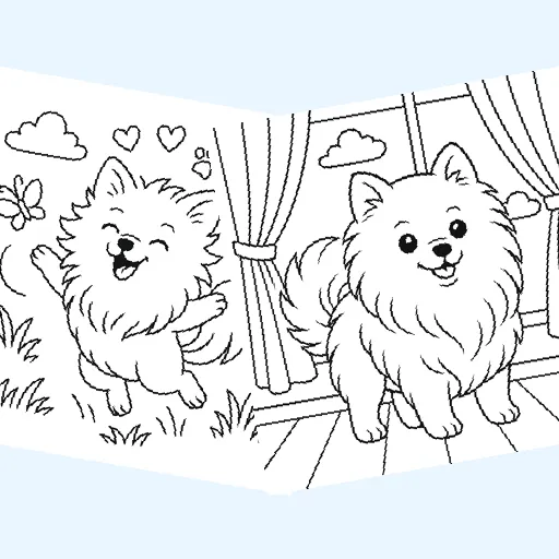 Free pomeranian coloring pages for kids