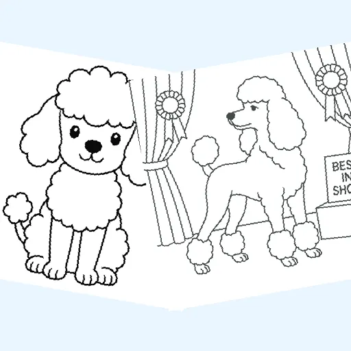 Free poodle coloring pages for kids