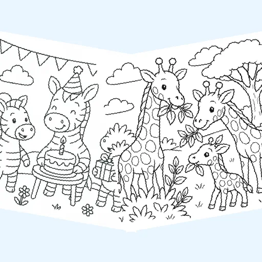 Free safari animals coloring pages for kids