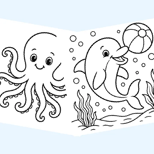 Free sea creatures coloring pages for kids