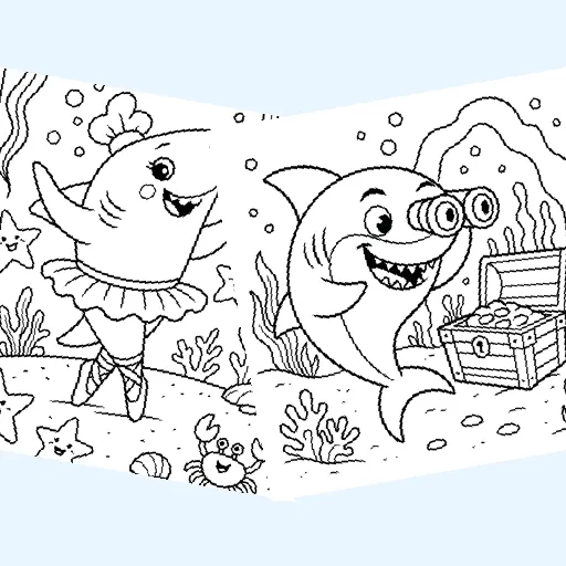 Free sharks coloring pages for kids