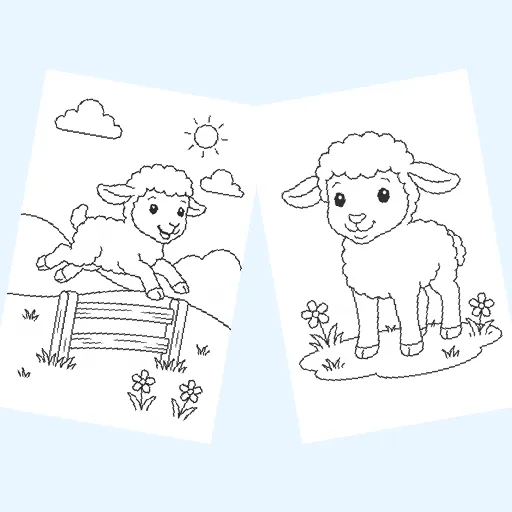Free sheep coloring pages for kids