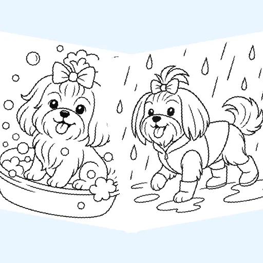 Free shih tzu coloring pages for kids