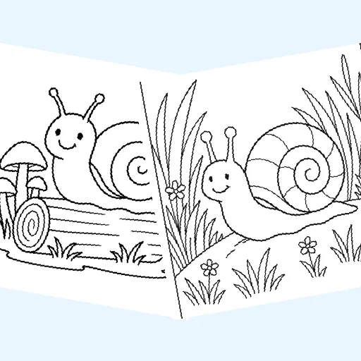 Free snails coloring pages for kids