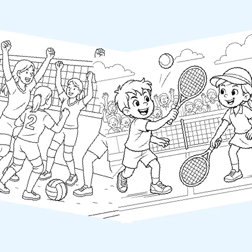 Free sports coloring pages for kids