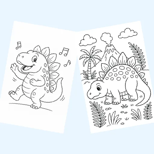 Free stegosaurus coloring pages for kids