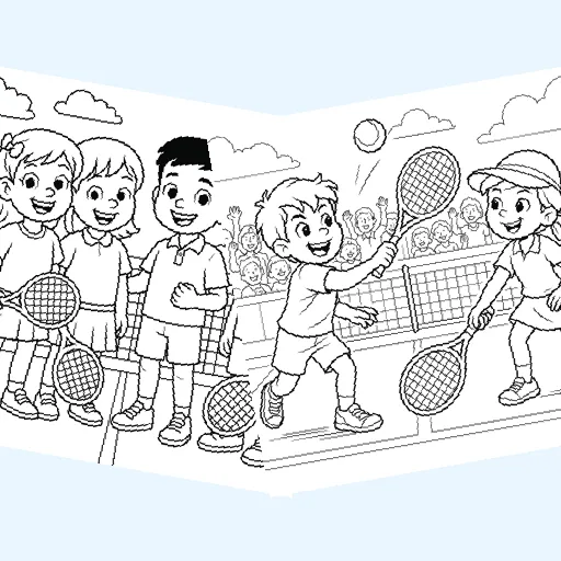 Free tennis coloring pages for kids
