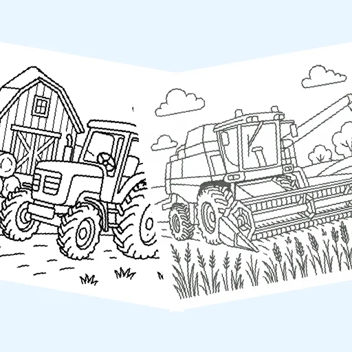 Free tractors coloring pages for kids