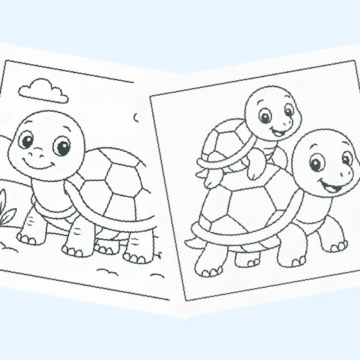 Free turtles coloring pages for kids