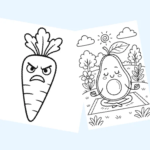 Free vegetables coloring pages for kids