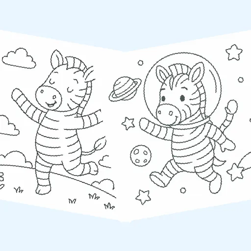 Free zebras coloring pages for kids