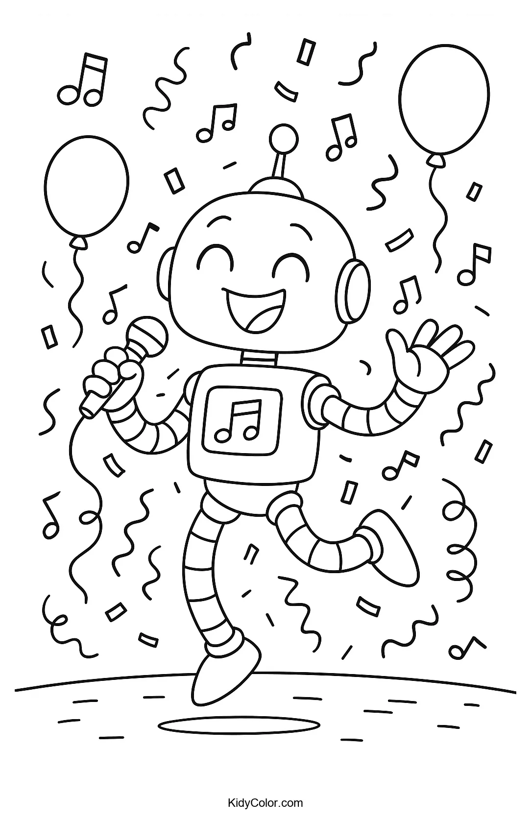 Dancing robot at a party