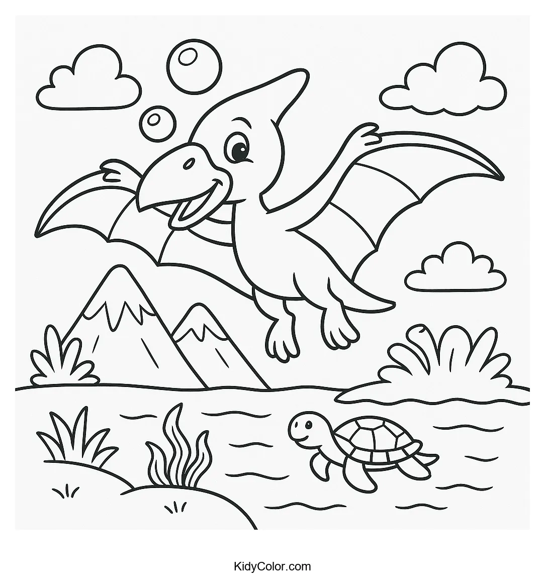 Prehistoric Flight Above Land And Sea