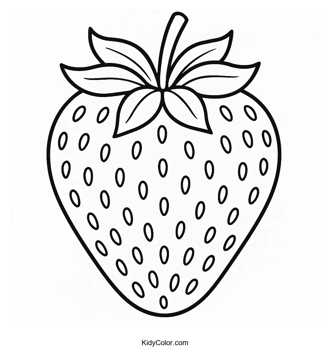 Strawberry line art for coloring