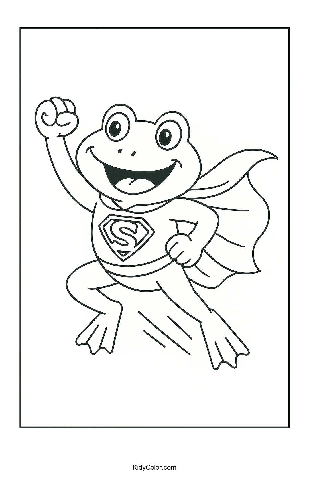 Superfrog in action jumping pose