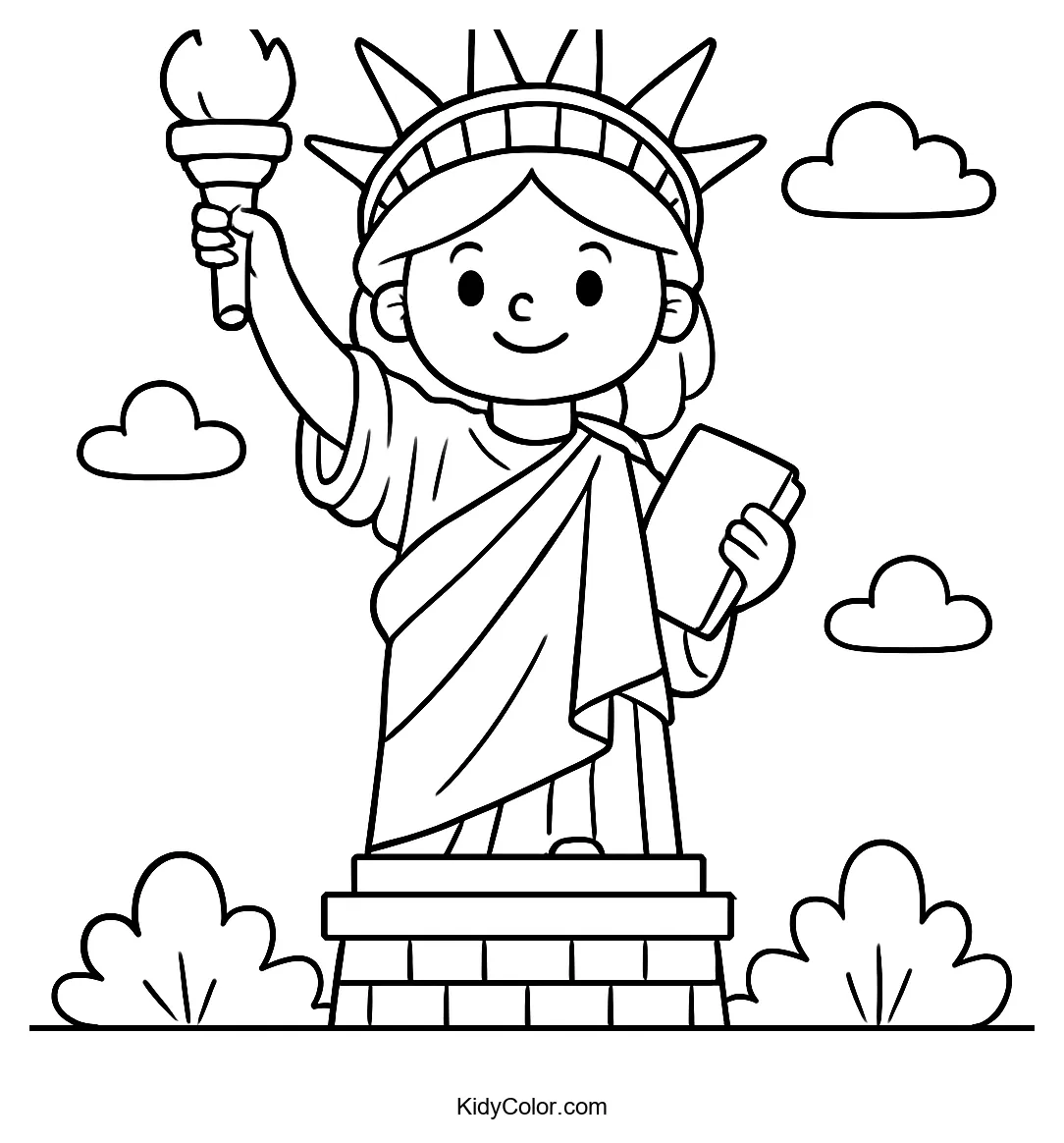Statue of Liberty holding torch